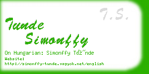 tunde simonffy business card